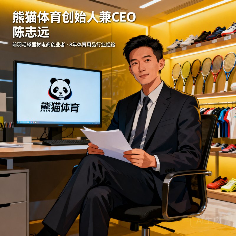 熊猫体育创始人兼CEO陈志远，前羽毛球器材电商创业者，拥有8年体育用品行业经验
